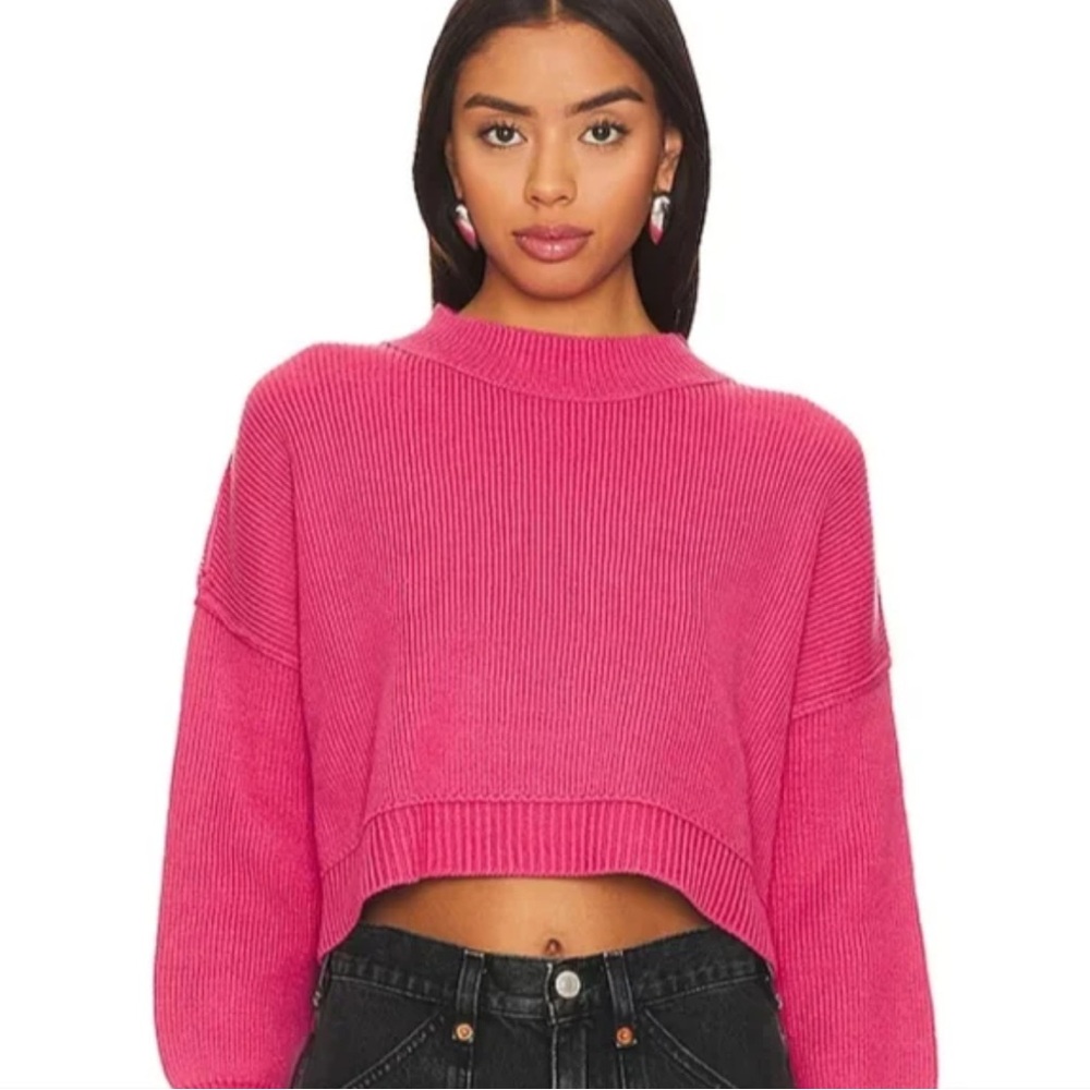 Free People Easy street crop sweater